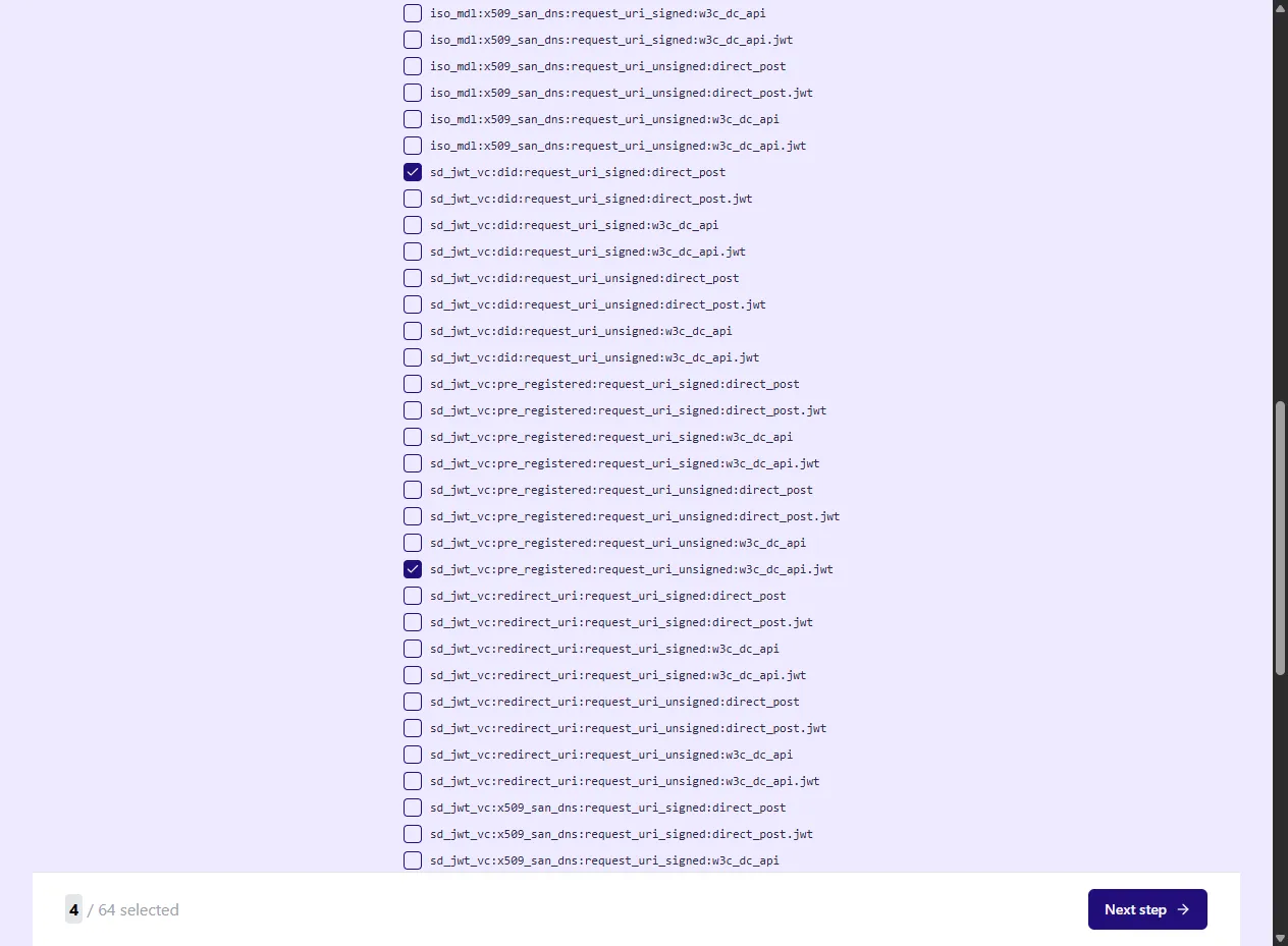 credimiChecksSelectTests