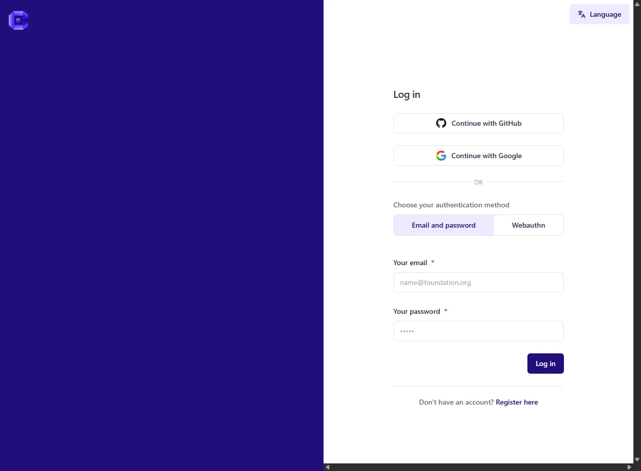 Create account