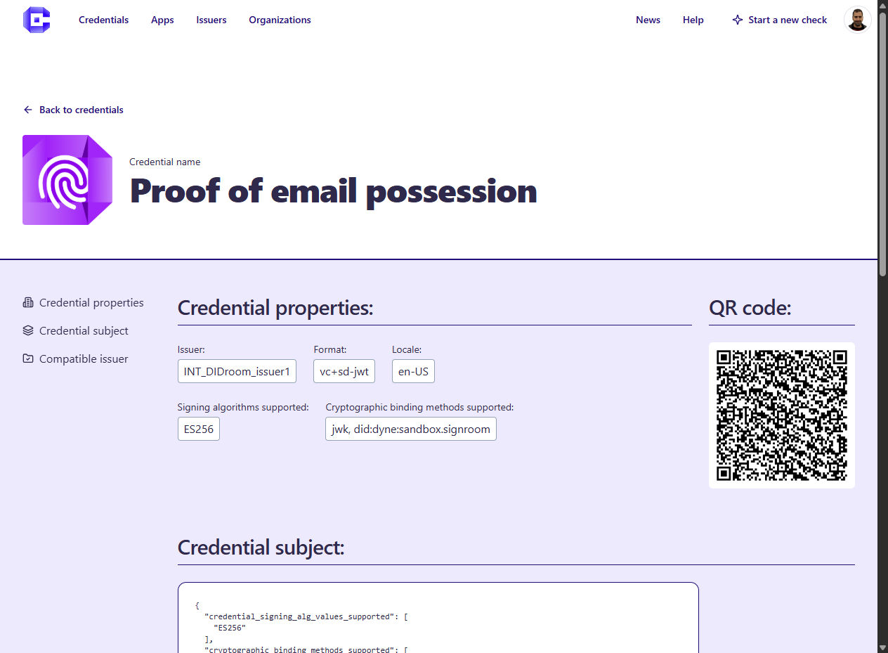 credimiSingleCredential
